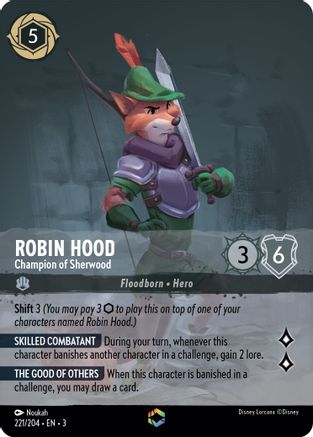 Robin Hood - Champion of Sherwood (Enchanted) (221/204) [Into the Inklands] Holofoil Lorcana Single Disney