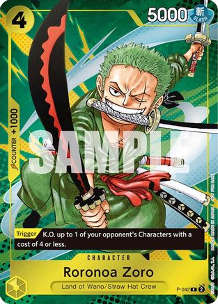 Roronoa Zoro (Event Pack Vol. 3) (P-042) [One Piece Promotion Cards] Foil One Piece Single Bandai