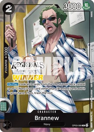 Brannew (Online Regional 2024) [Winner] (OP03-089) [One Piece Promotion Cards] Foil One Piece Single Bandai