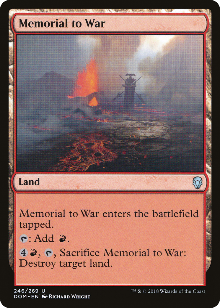Memorial to War (DOM-246) [Dominaria] MTG Single Wizards of the Coast