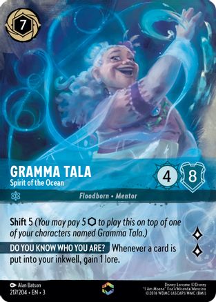 Gramma Tala - Spirit of the Ocean (Enchanted) (217/204) [Into the Inklands] Holofoil Lorcana Single Disney