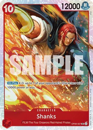 Shanks (OP06-007) [Wings of the Captain] Foil One Piece Single Bandai