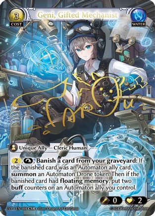 Geni, Gifted Mechanist (008) [Alchemical Revolution Event Pack] Foil Grand Archive Single Weebs of the Shore