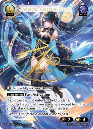 Astarte, Celestial Dawn (007) [Alchemical Revolution Event Pack] Foil Grand Archive Single Weebs of the Shore