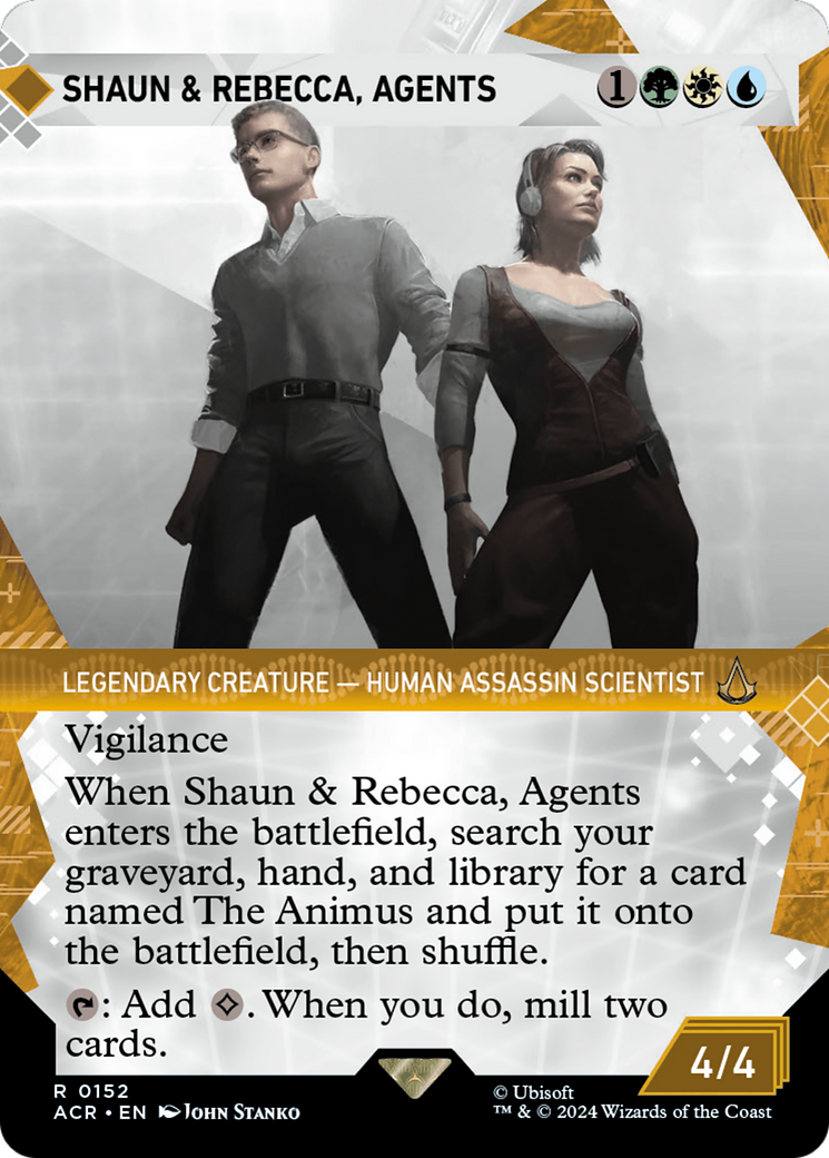 Shaun & Rebecca, Agents (ACR-152) [Assassin's Creed] (Showcase) (Borderless) Foil MTG Single Wizards of the Coast