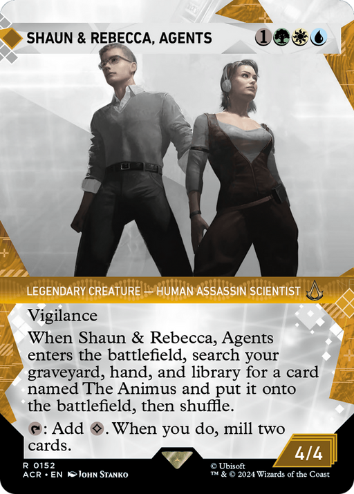 Shaun & Rebecca, Agents (ACR-152) [Assassin's Creed] (Showcase) (Borderless) MTG Single Wizards of the Coast
