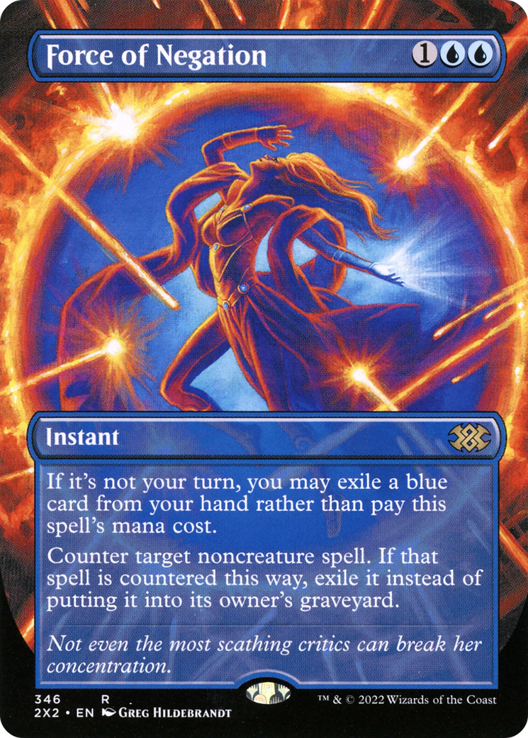 Force of Negation (2X2-346) [Double Masters 2022] (Borderless) Foil MTG Single Wizards of the Coast