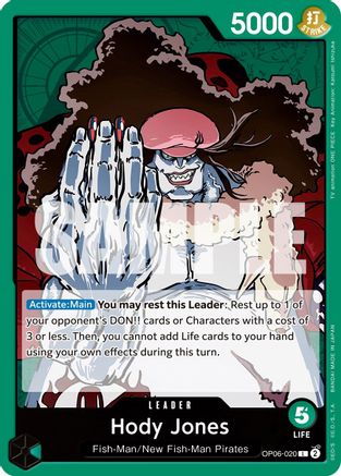 Hody Jones (020) (OP06-020) [Wings of the Captain] One Piece Single Bandai