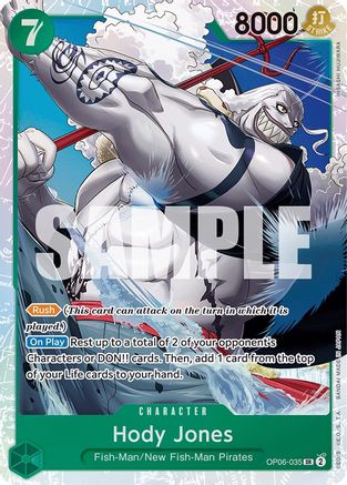 Hody Jones (035) (OP06-035) [Wings of the Captain] Foil One Piece Single Bandai