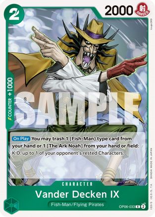 Vander Decken IX (OP06-033) [Wings of the Captain] Foil One Piece Single Bandai