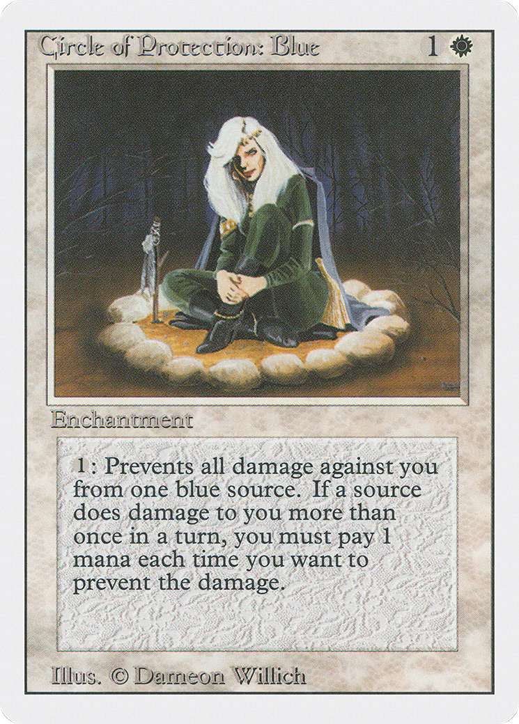 Circle of Protection: Blue (3ED-010) [Revised Edition] MTG Single Wizards of the Coast