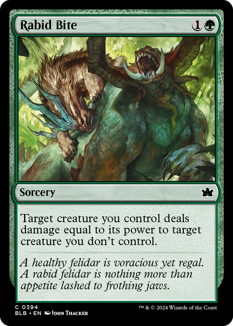 Rabid Bite (BLB-394) [Bloomburrow] MTG Single Wizards of the Coast