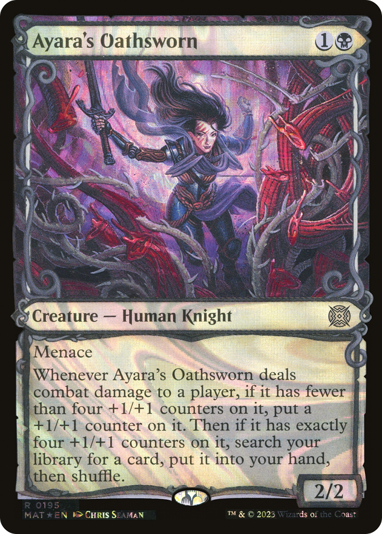 Ayara's Oathsworn (Halo Foil) (MAT-195) [March of the Machine: The Aftermath] (Showcase) Foil MTG Single Wizards of the Coast