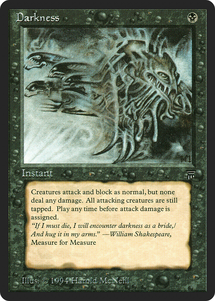 Darkness (LEG-) [Oldschool] Legends MTG Single Wizards of the Coast
