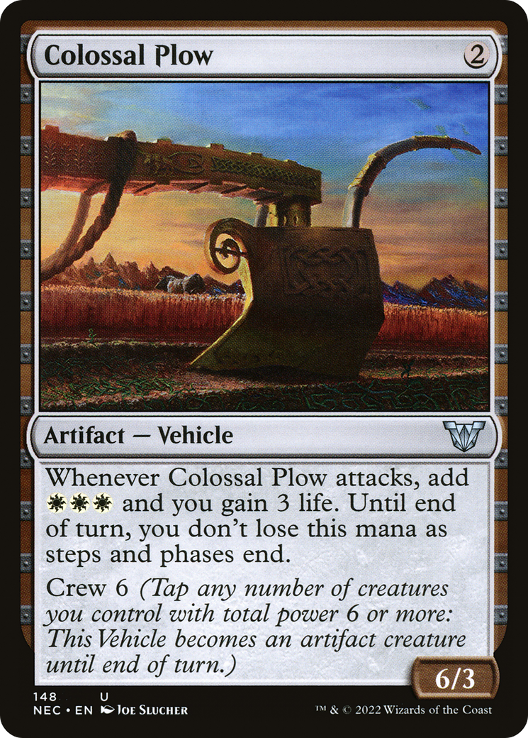 Colossal Plow (NEC-148) [Neon Dynasty Commander] MTG Single Wizards of the Coast