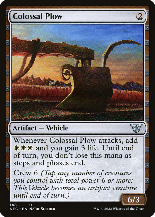 Colossal Plow (NEC-148) [Neon Dynasty Commander] MTG Single Wizards of the Coast