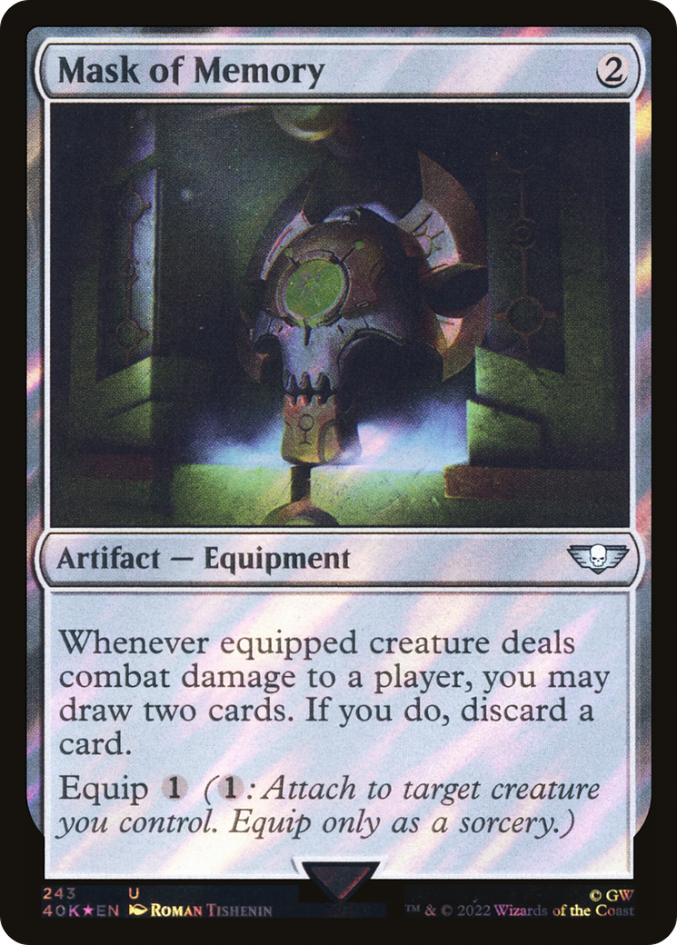 Mask of Memory (40K-243★) [Warhammer 40,000 Commander] Foil MTG Single Wizards of the Coast