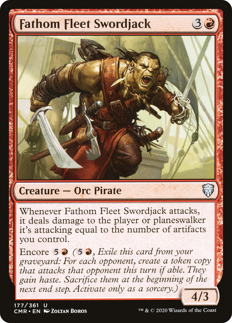 Fathom Fleet Swordjack (CMR-177) [Commander Legends] MTG Single Wizards of the Coast