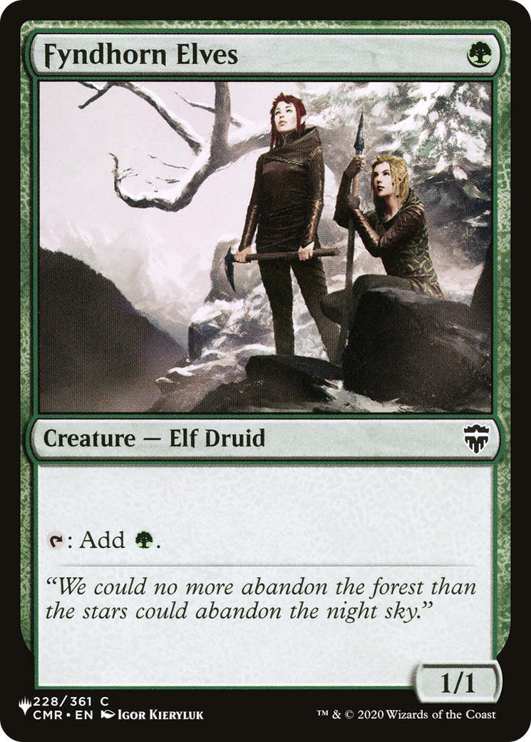 Fyndhorn Elves (LIST-228/361) [Mystery Booster] The List MTG Single Wizards of the Coast