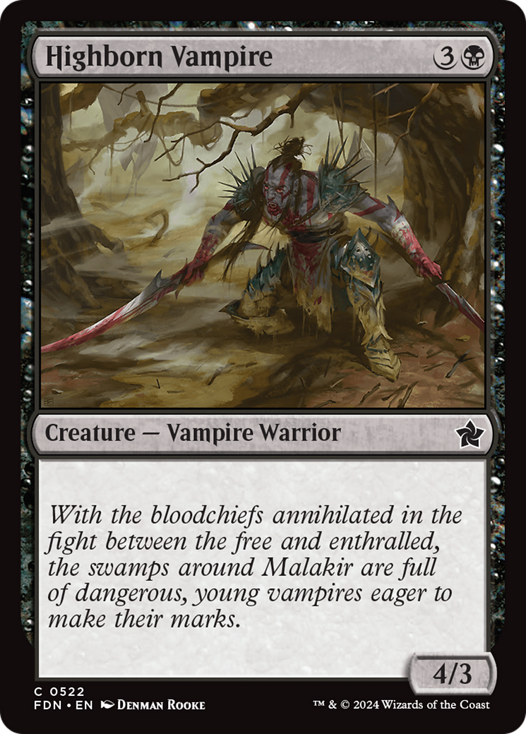 Highborn Vampire (FDN-522) [Foundations] MTG Single Wizards of the Coast