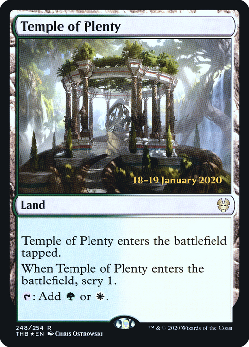 Temple of Plenty (PRE-248) [Theros Beyond Death Promos] Foil MTG Single Wizards of the Coast