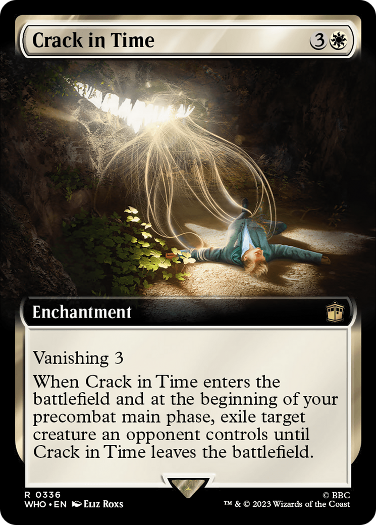Crack in Time (WHO-336) [Doctor Who] (Extended Art) Foil MTG Single Wizards of the Coast