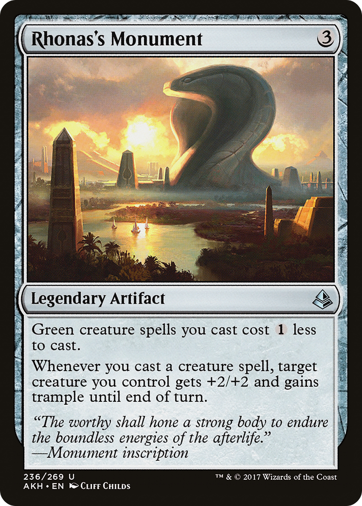 Rhonas's Monument (AKH-236) [Amonkhet] Foil MTG Single Wizards of the Coast