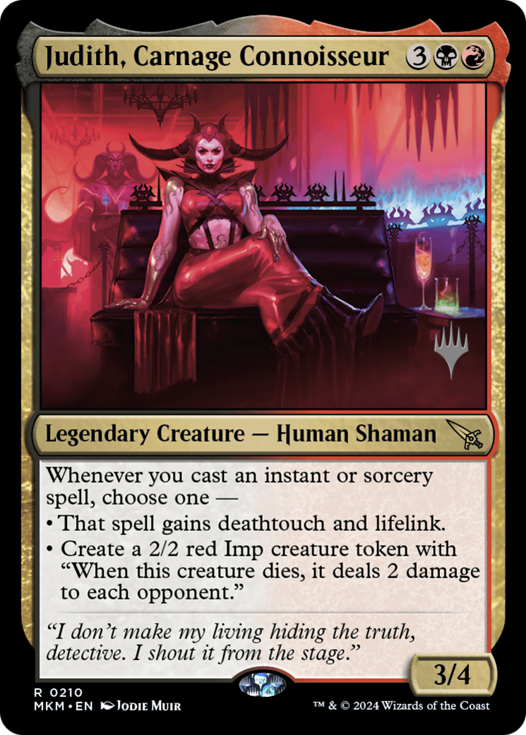 Judith, Carnage Connoisseur (PPMKM-210) [Murders at Karlov Manor Promos] Foil MTG Single Wizards of the Coast