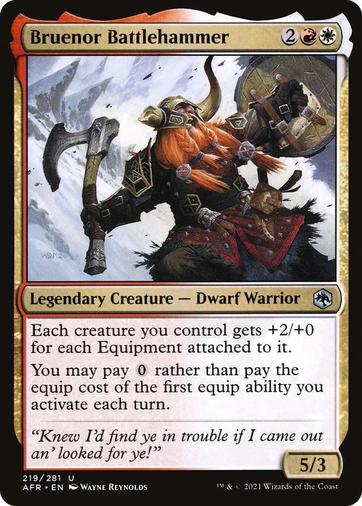 Bruenor Battlehammer (AFR-219) [Adventures in the Forgotten Realms] MTG Single Wizards of the Coast