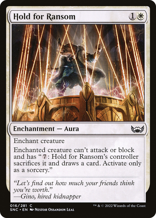 Hold for Ransom (SNC-016) [Streets of New Capenna] Foil MTG Single Wizards of the Coast