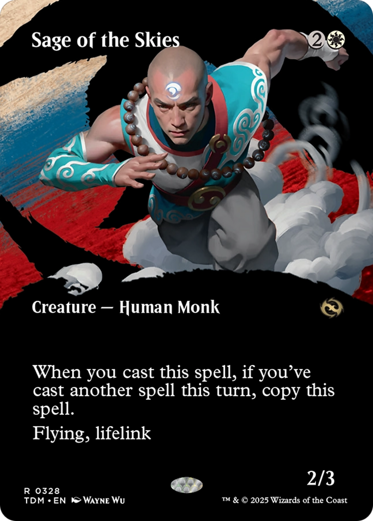 Sage of the Skies (Borderless) (TDM-328) [Tarkir: Dragonstorm] MTG Single Wizards of the Coast