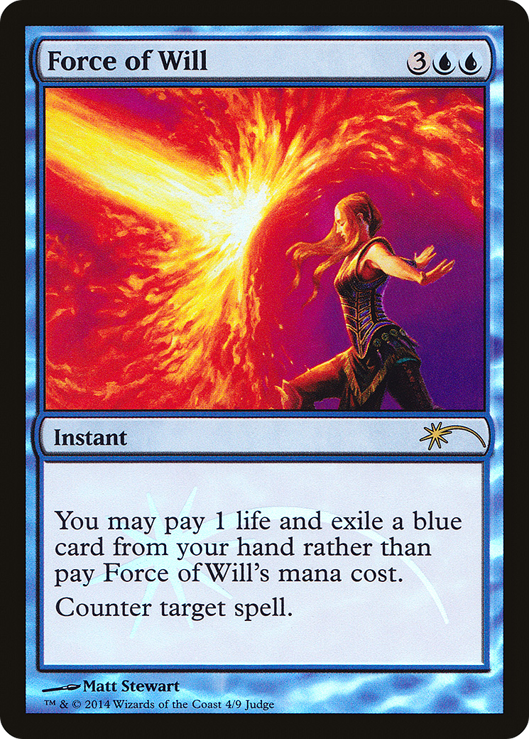 Force of Will (JDG-004) [Misc] Judge Gift Cards 2014 Foil MTG Single Wizards of the Coast
