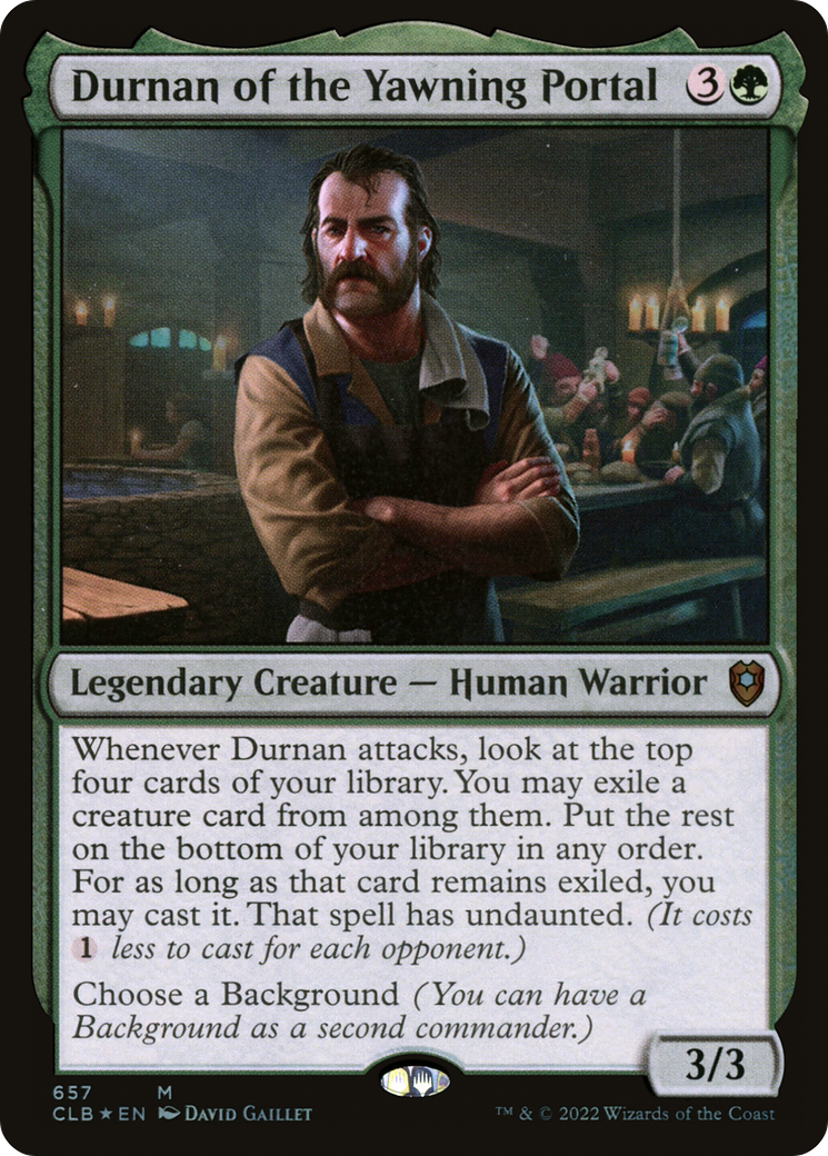 Durnan of the Yawning Portal (CLB-657) [Commander Legends: Battle for Baldur's Gate] Foil MTG Single Wizards of the Coast