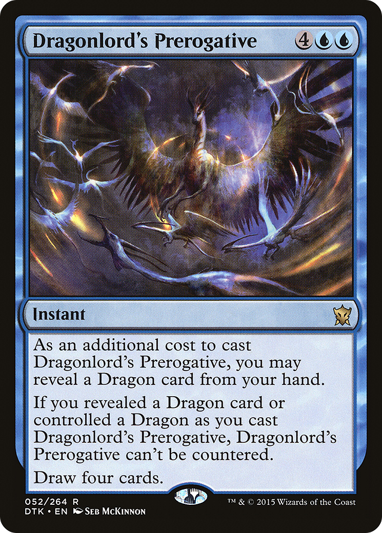 Dragonlord's Prerogative (DTK-052) [Dragons of Tarkir] Foil MTG Single Wizards of the Coast
