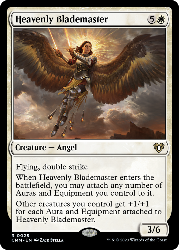 Heavenly Blademaster (CMM-028) [Commander Masters] Foil MTG Single Wizards of the Coast