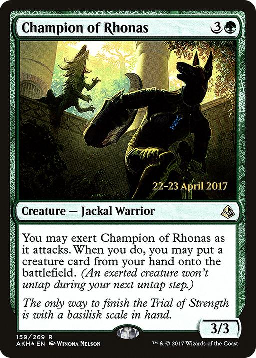 Champion of Rhonas (PRE-159) [Amonkhet Promos] Foil MTG Single Wizards of the Coast