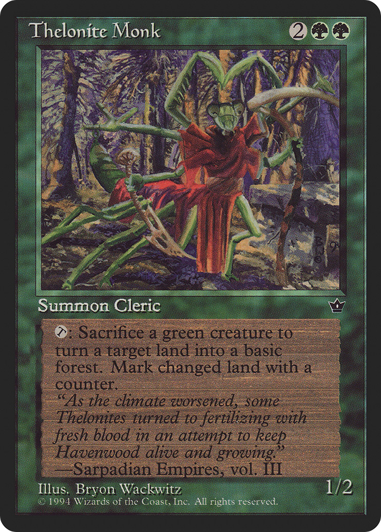 Thelonite Monk (FEM-) [Fallen Empires] MTG Single Wizards of the Coast