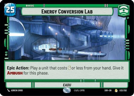Energy Conversion Lab (022/252)[Spark of Rebellion] Star Wars: Unlimited Single Disney