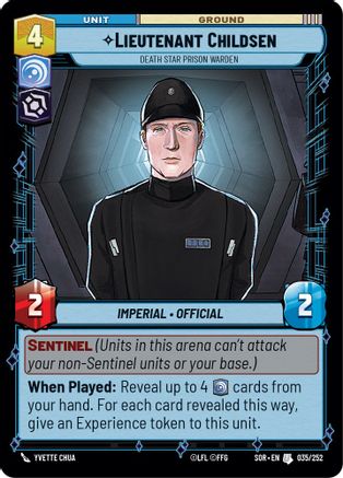 Lieutenant Childsen - Death Star Prison Warden (035/252)[Spark of Rebellion] Star Wars: Unlimited Single Disney