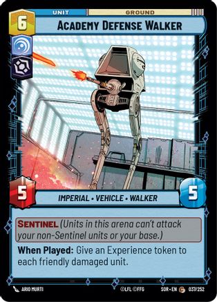 Academy Defense Walker (037/252)[Spark of Rebellion] Foil Star Wars: Unlimited Single Disney
