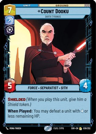 Count Dooku - Darth Tyranus (038/252)[Spark of Rebellion] Star Wars: Unlimited Single Disney