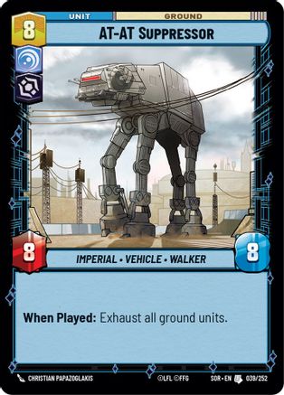 AT-AT Suppressor (039/252)[Spark of Rebellion] Foil Star Wars: Unlimited Single Disney