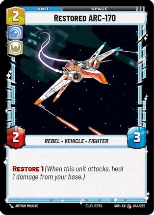 Restored ARC-170 (044/252)[Spark of Rebellion] Foil Star Wars: Unlimited Single Disney