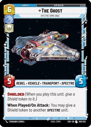 The Ghost - Spectre Home Base (050/252)[Spark of Rebellion] Foil Star Wars: Unlimited Single Disney