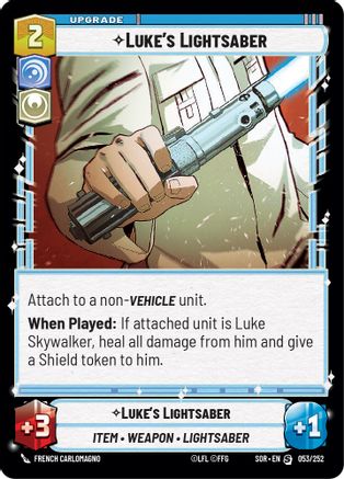 Luke's Lightsaber (053/252)[Spark of Rebellion] Star Wars: Unlimited Single Disney