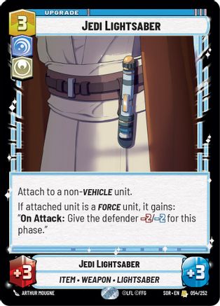 Jedi Lightsaber (054/252)[Spark of Rebellion] Foil Star Wars: Unlimited Single Disney
