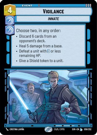 Vigilance (058/252)[Spark of Rebellion] Star Wars: Unlimited Single Disney