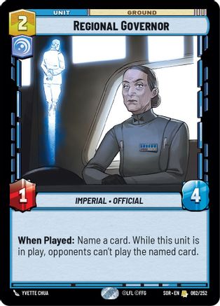 Regional Governor (062/252)[Spark of Rebellion] Foil Star Wars: Unlimited Single Disney