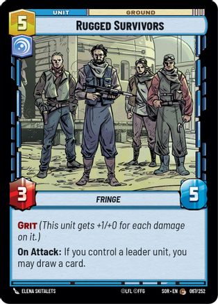 Rugged Survivors (067/252)[Spark of Rebellion] Foil Star Wars: Unlimited Single Disney