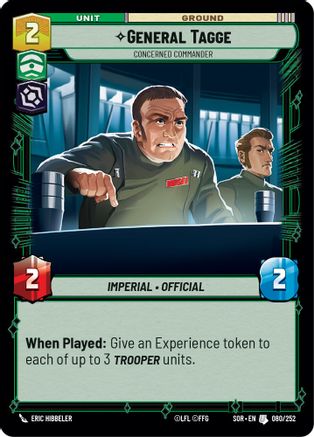 General Tagge - Concerned Commander (080/252)[Spark of Rebellion] Foil Star Wars: Unlimited Single Disney